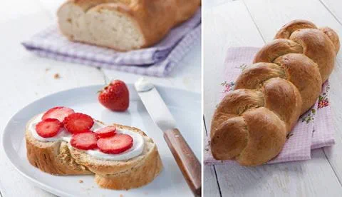 recipe image Hefezopf mit Erdbeeren